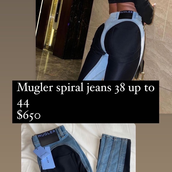 MUGLER spiral jeans size 42 - Picture 4 of 4